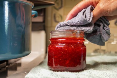 Ruby red and mouth-watering sweet, strawberry jam is a summertime treat!