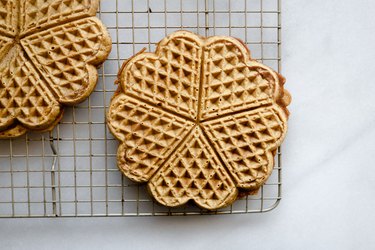 Set the waffles aside to cool slightly.